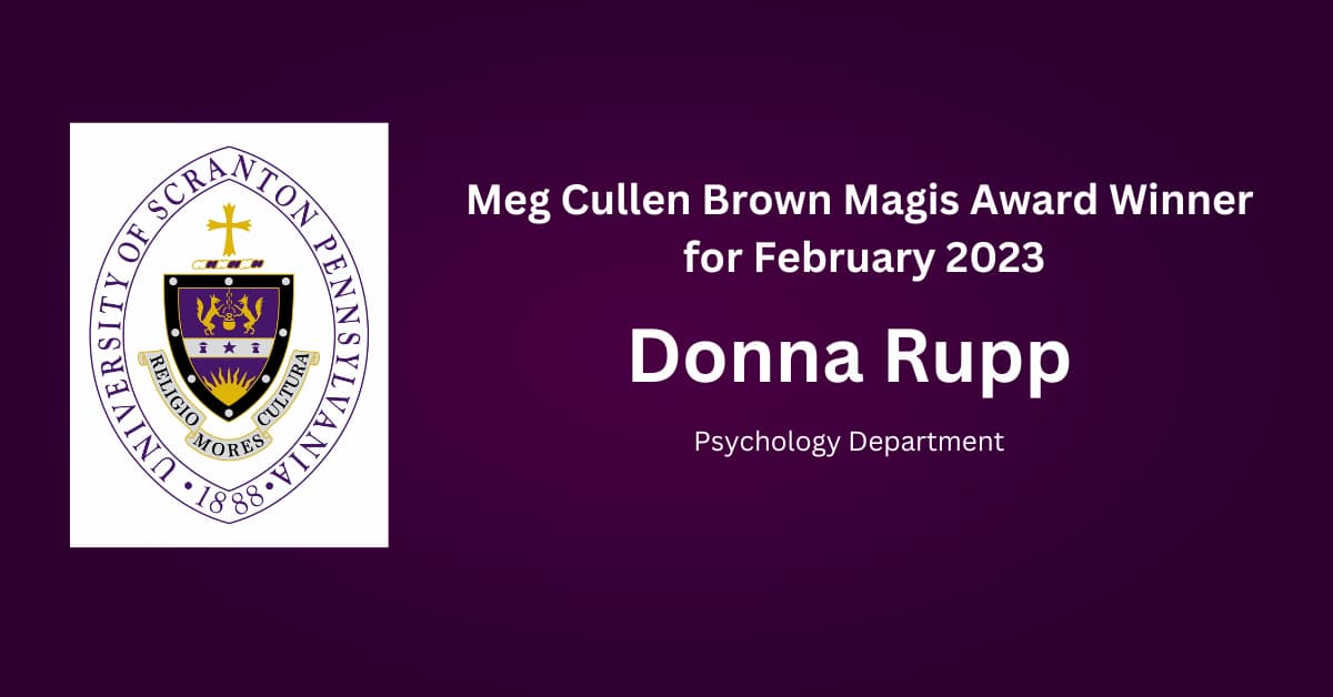 Donna Rupp is Meg Cullen-Brown Magis Award Winner